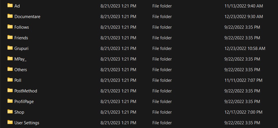 files of the platform
